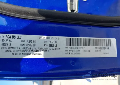 2019 Dodge Charger Sxt z USA, uszkodzony, nr VIN 2C3CDXJG5KH622912